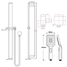 Cavallo Hand-Held Shower with Rail